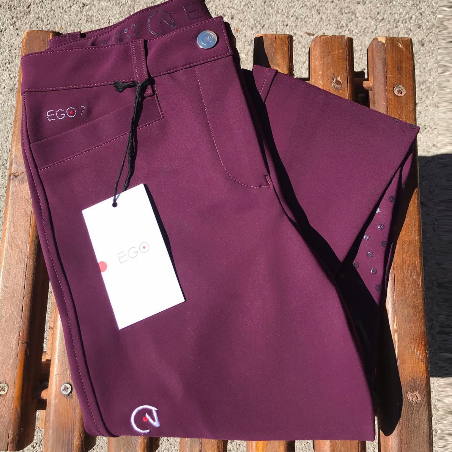 PANTALONE DONNA EGO7 BORDEAUX TG 38