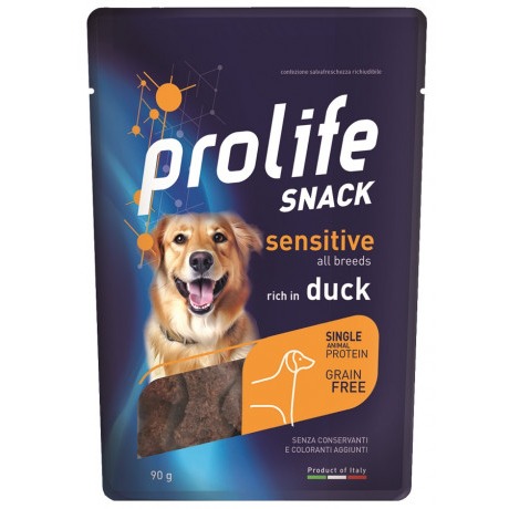 Prolife Snack Sensitive Grain Free per Cani con Anatra da 90 gr