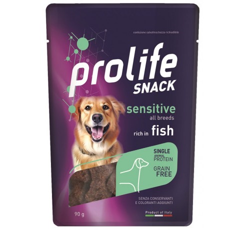 Prolife Snack Sensitive Grain Free per Cani con Pesce (Salmone) da 90 gr