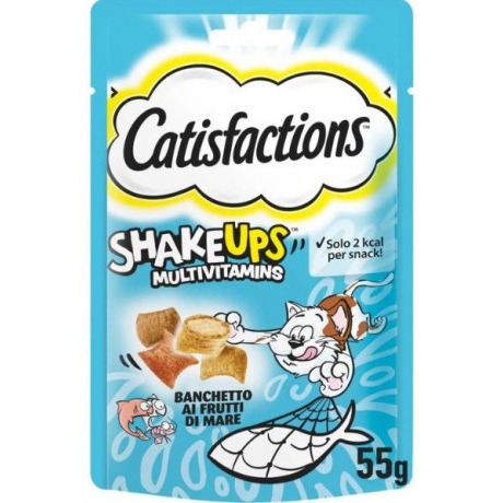 Catifactions Shake Ups Multivitamins per Gatti Banchetto ai Frutti di Mare da 55 gr